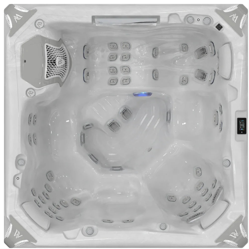 Wellis Outdoor Whirlpool Kilimanjaro, modernes Design, viele Massagedüsen, weiße Oberfläche