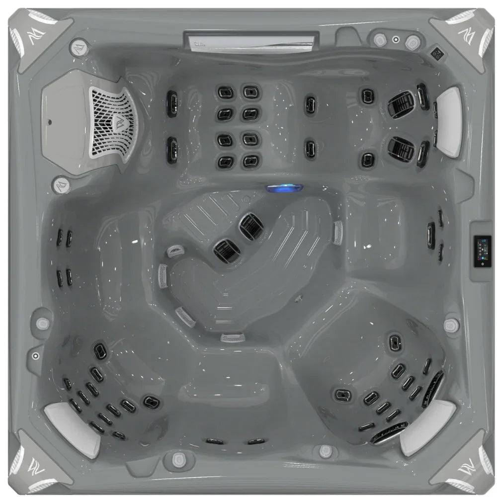Wellis Outdoor Whirlpool Kilimanjaro, grau, modernes Design, viele Massagedüsen, Garten Wellness