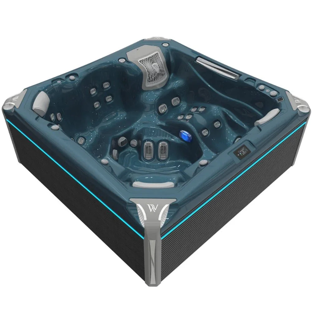 Wellis Outdoor Whirlpool Kilimanjaro, modernes Design, dunkelblau, für Garten oder Terrasse