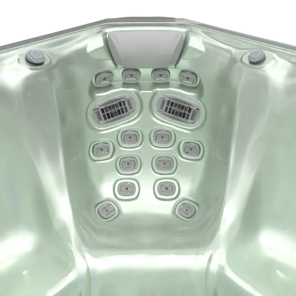 Detailansicht Wellis Whirlpool Düse, Massagefunktion, modernes Spa-Design, Outdoor geeignet