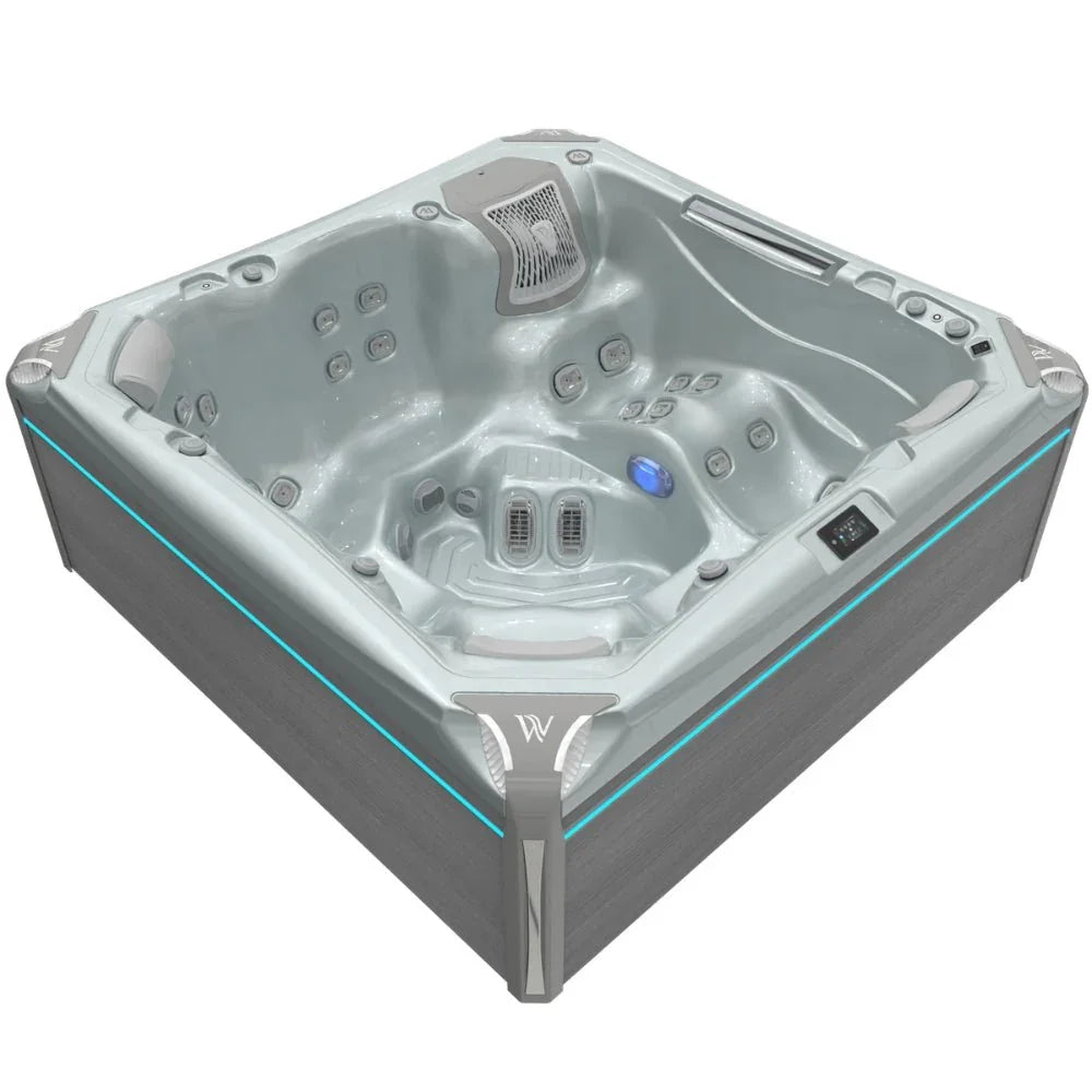 Wellis Outdoor Whirlpool Kilimanjaro, modernes Design, graue Verkleidung, Garten Wellness