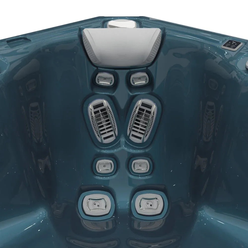 Outdoor Whirlpool Wellis Makalu Life, hochwertige Massagejets, ergonomisches Design, dunkelblau