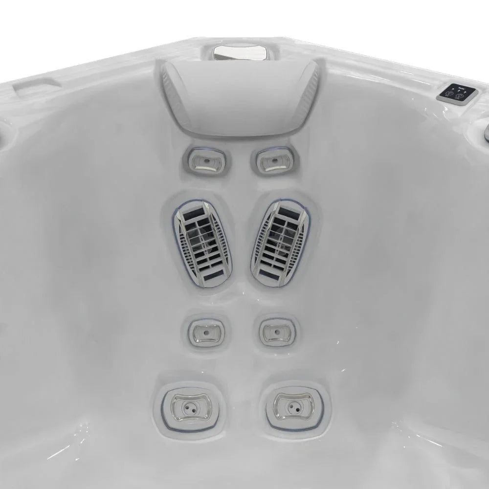 Detailansicht Wellis Whirlpool Massagedüsen, ergonomisches Design, hochwertige Verarbeitung