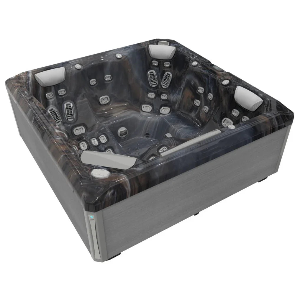 Wellis Outdoor Whirlpool Makalu Life, modernes Design, grau-schwarze Optik, Garten Wellness