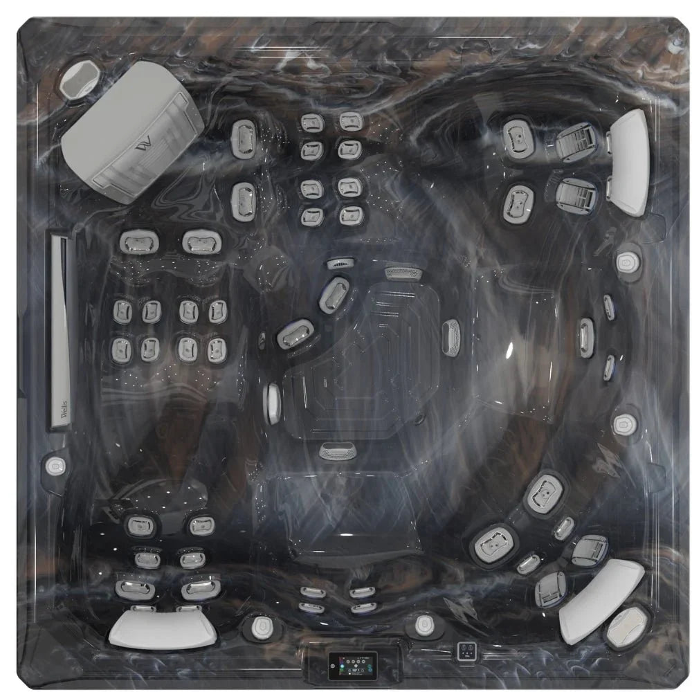 Wellis Outdoor Whirlpool Makalu Life, modernes Design, hochwertige Massagedüsen, anthrazit