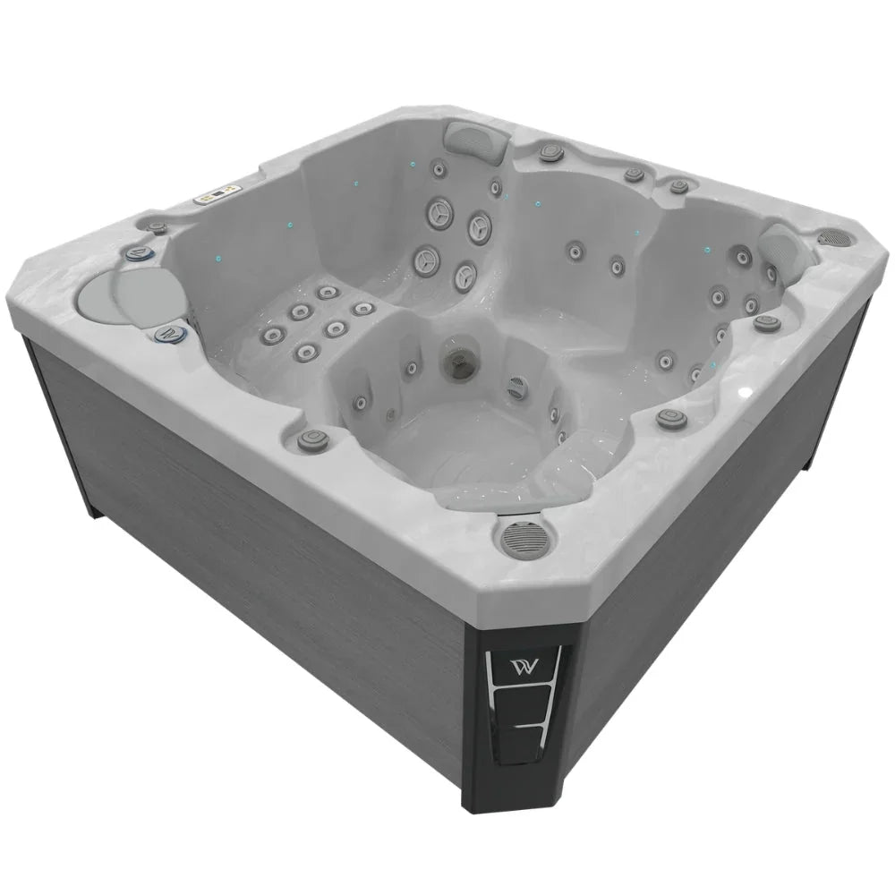 Wellis Outdoor Whirlpool in modernem Design, grau, ideal für Garten oder Terrasse, Wellness