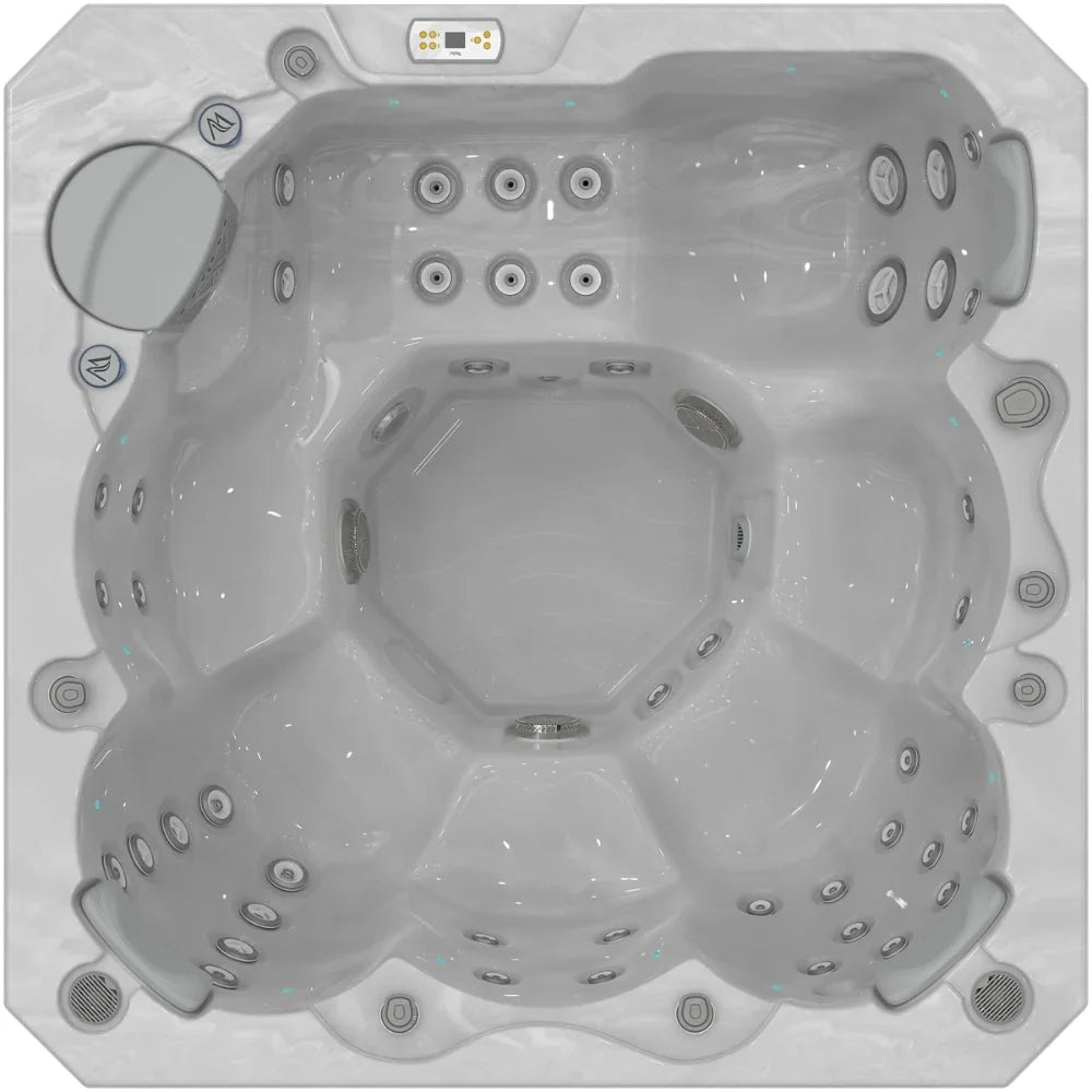 Wellis Outdoor Whirlpool in elegantem Design mit zahlreichen Massagedüsen, geeignet für Gartenterrasse