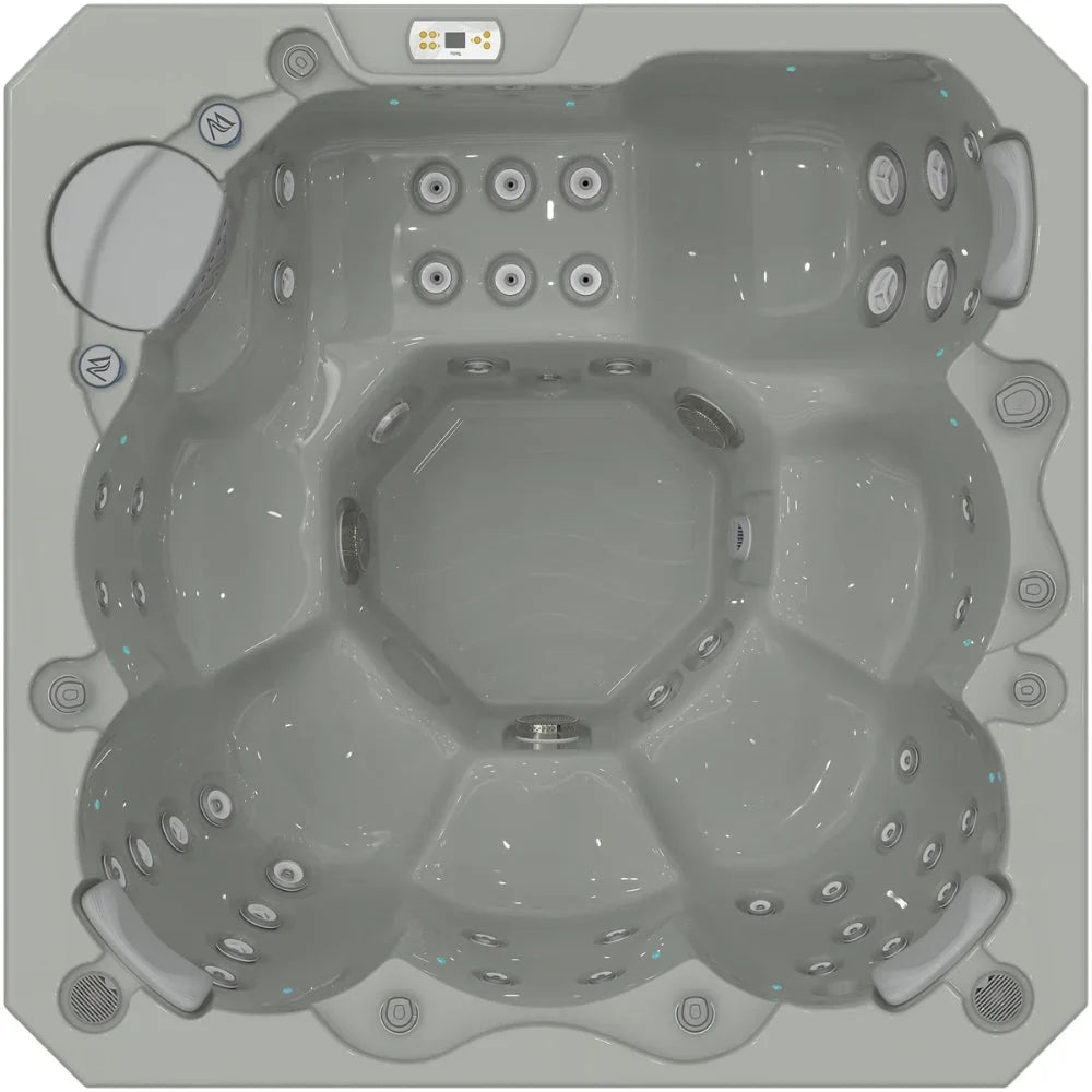 Wellis Outdoor Whirlpool grau, modernes Design, hochwertige Massagedüsen für Garten oder Terrasse