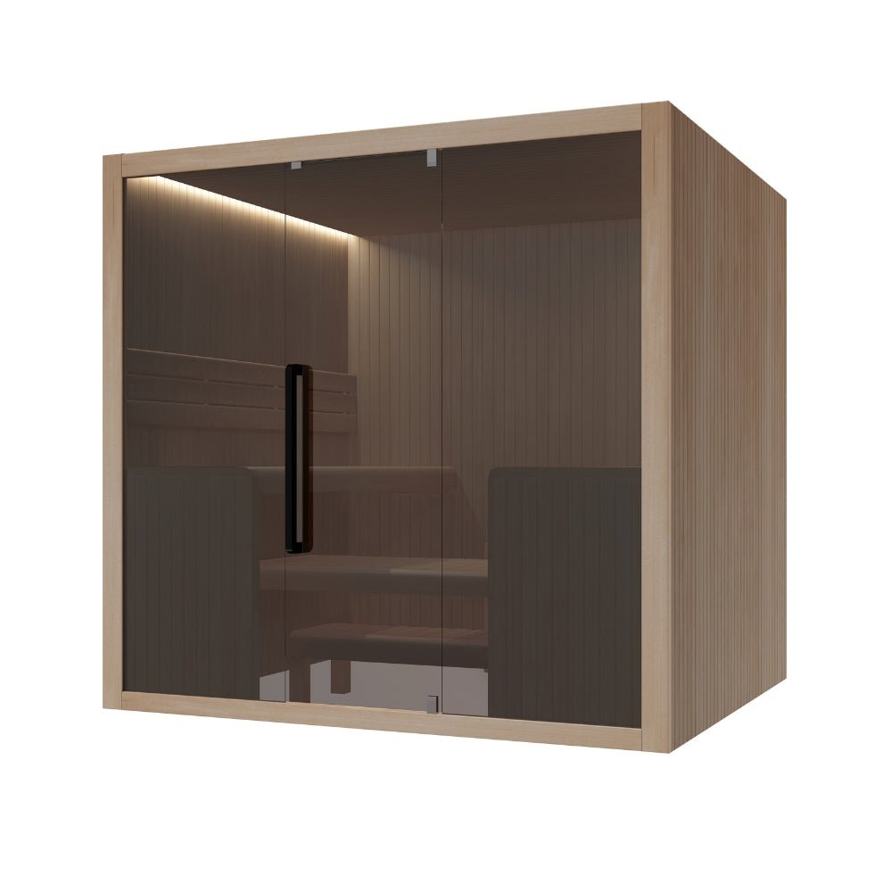 Traditionelle Finnish Sauna Hekla 220 Indoor für 6 Personen – hochwertiger für Garten & Terrasse – New Wave Spa & Wellness