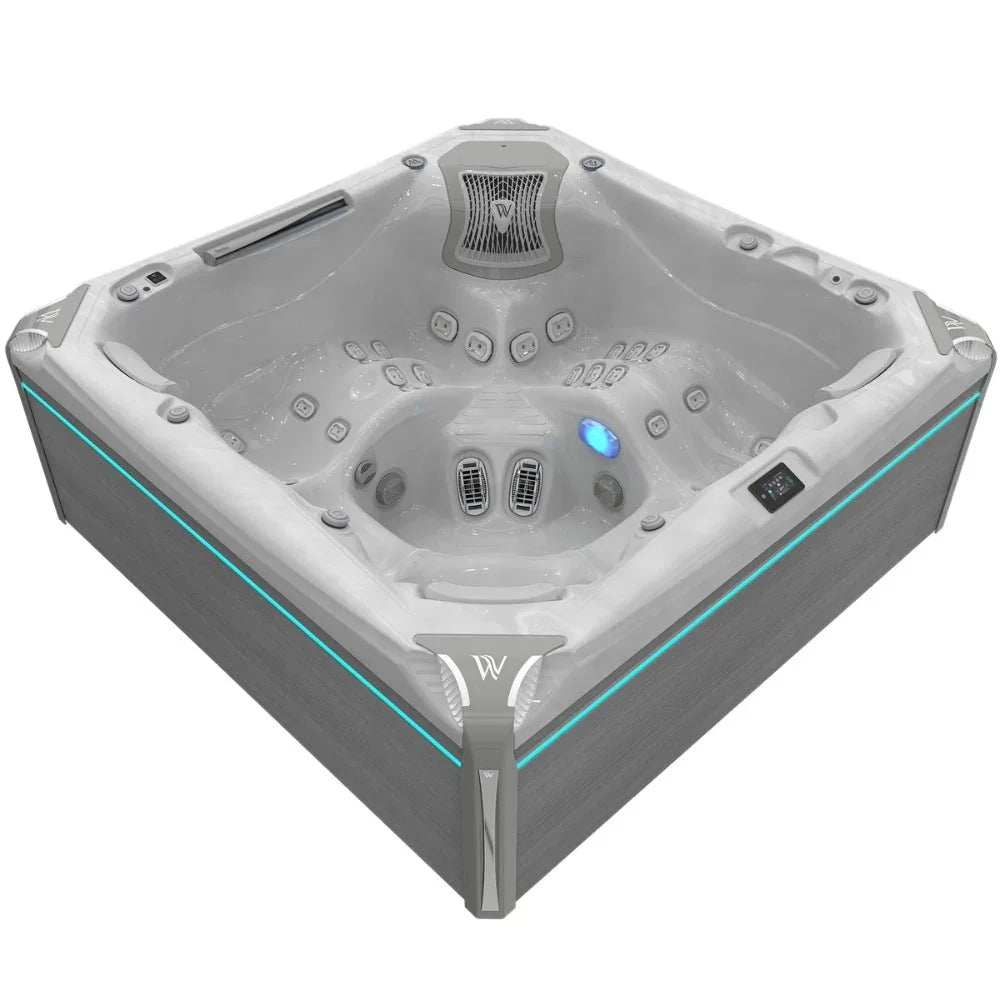 Wellis Outdoor Whirlpool Everest Life, luxuriöses Design, grau, für Garten oder Terrasse