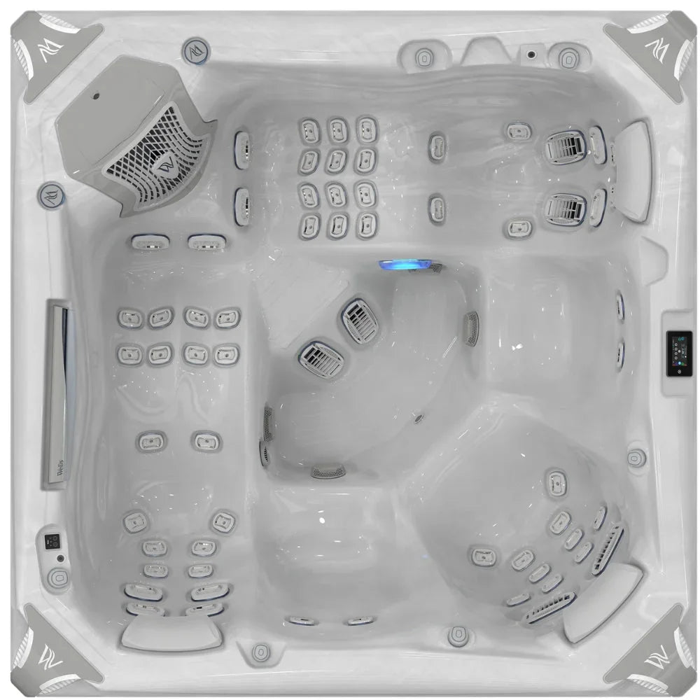 Wellis Outdoor Whirlpool Everest Life in Weiß, luxuriöses Design mit Massagedüsen für Garten oder Terrasse