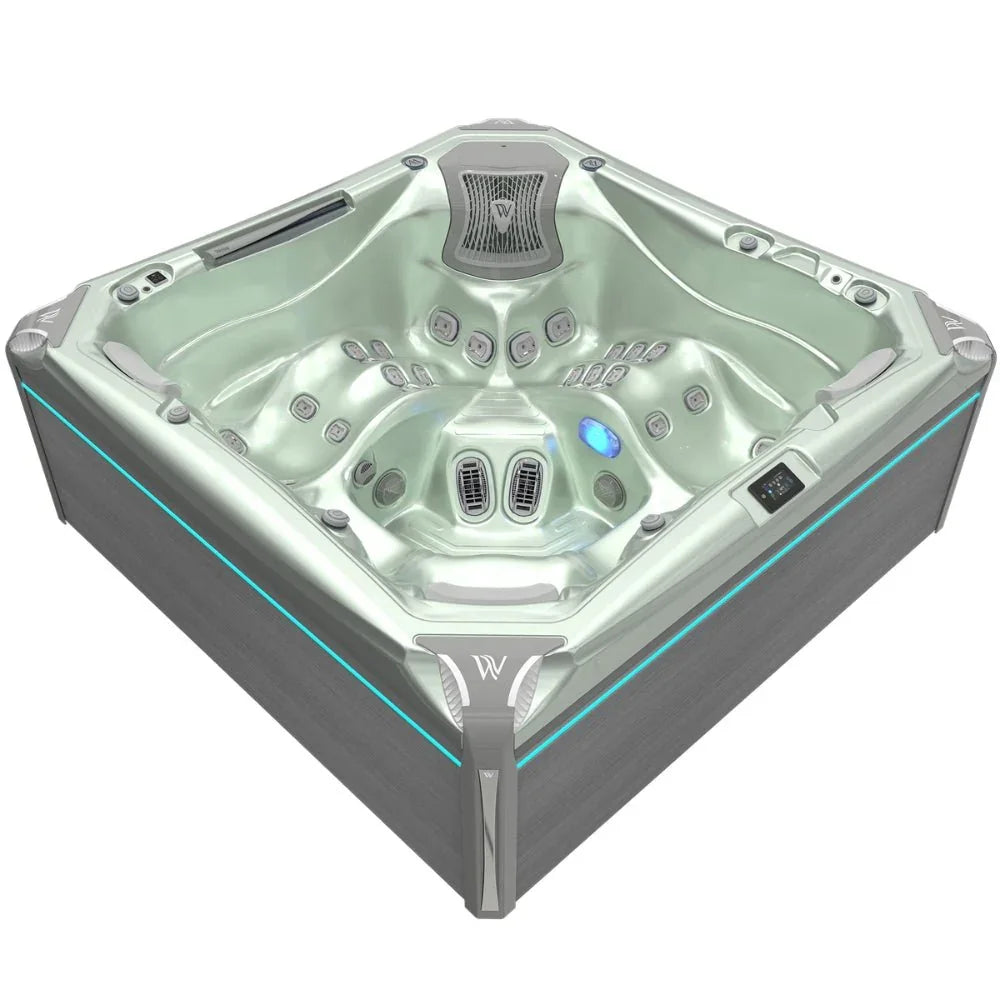 Wellis Outdoor Whirlpool Everest Life, modernes Design, LED-Beleuchtung, graue Verkleidung