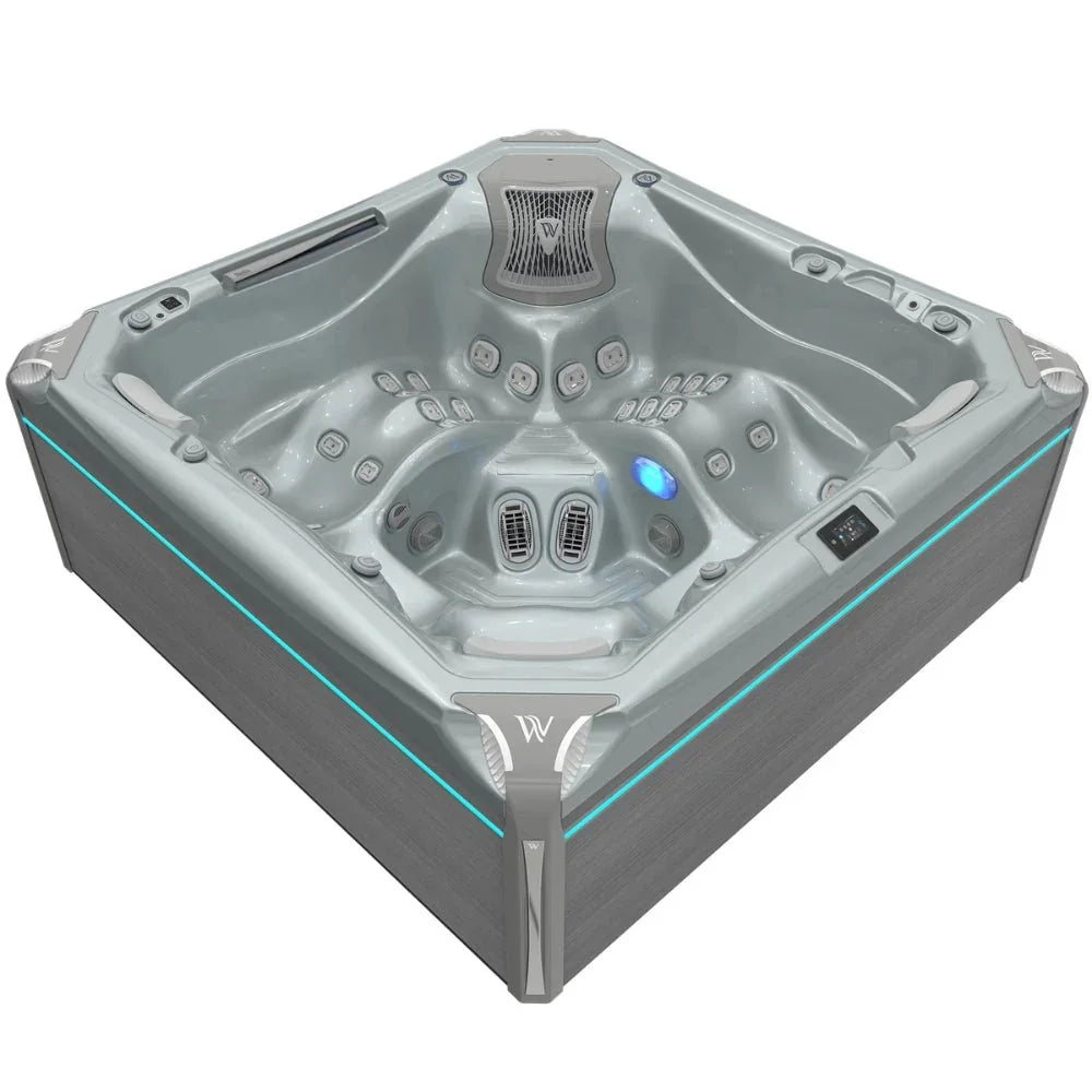 Wellis Everest Life Outdoor Whirlpool, modernes Design, grau, für Garten oder Terrasse