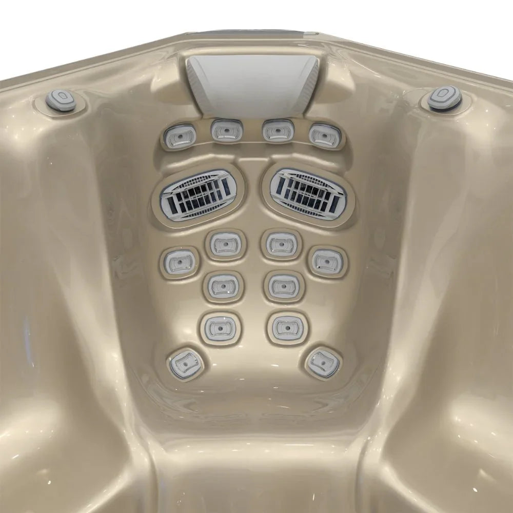 Wellis Whirlpool Massagesitz mit verstellbaren Düsen, beiges Outdoor-Design, Wellness